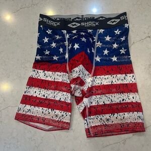 Shock Doctor Men's Red and Blue Briefs